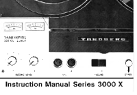 Tandberg 3000-X - Owners Manual